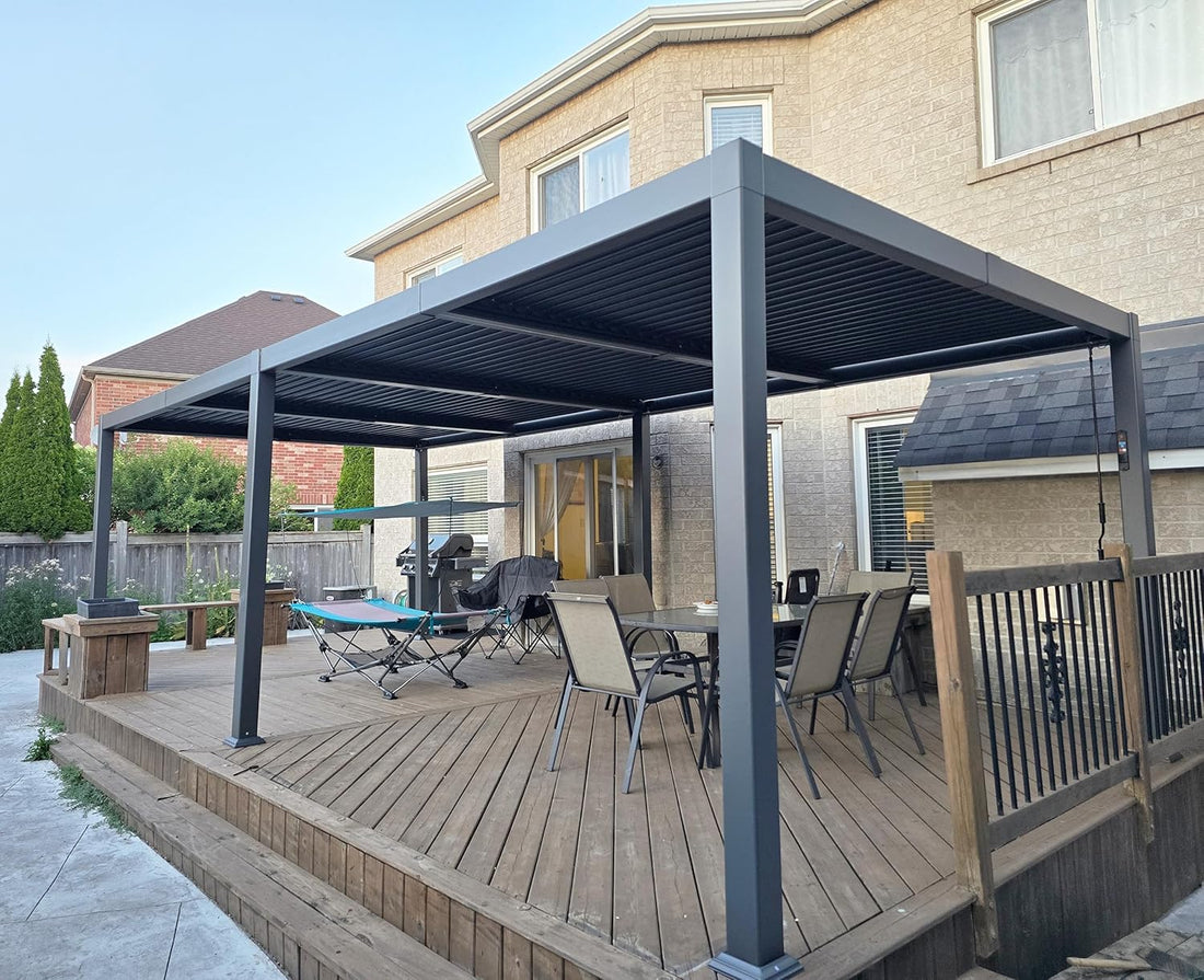New Louvered Pergola LED Strip Outdoor Pergola 
