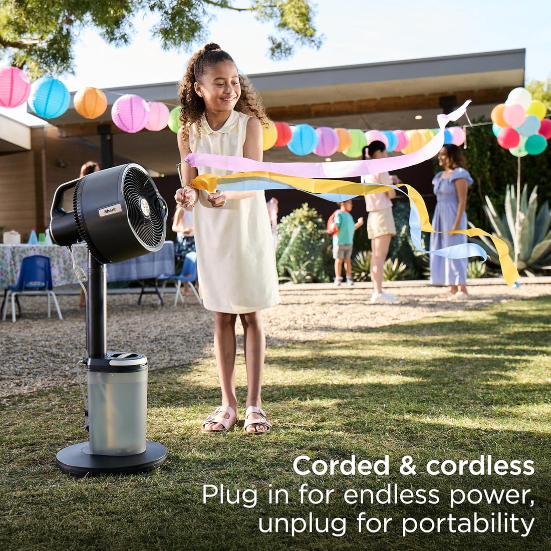 Smart Indoor & Outdoor Oscillating Cooling Fan with Misting