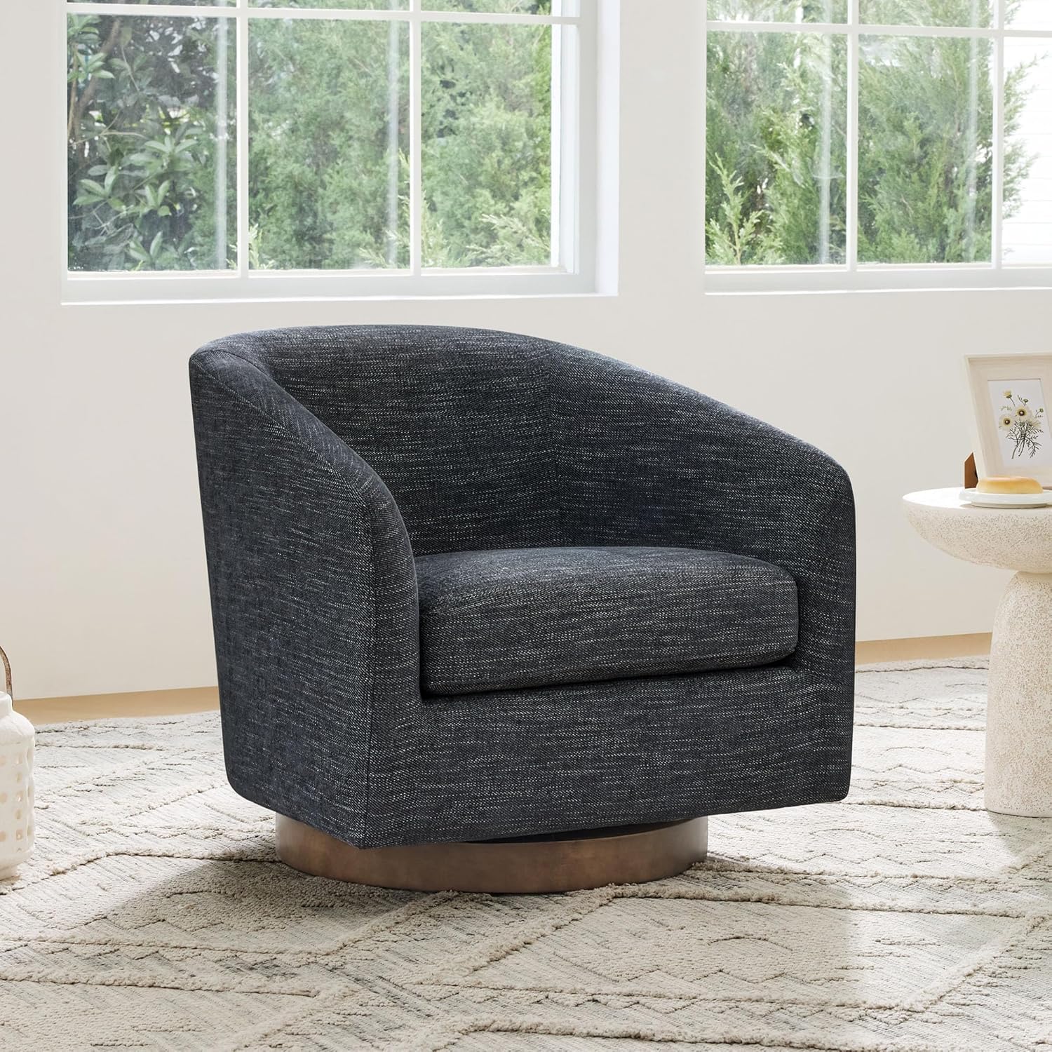 Modern Swivel Accent Chair Set of 2 - Home Living Room Office Decor
