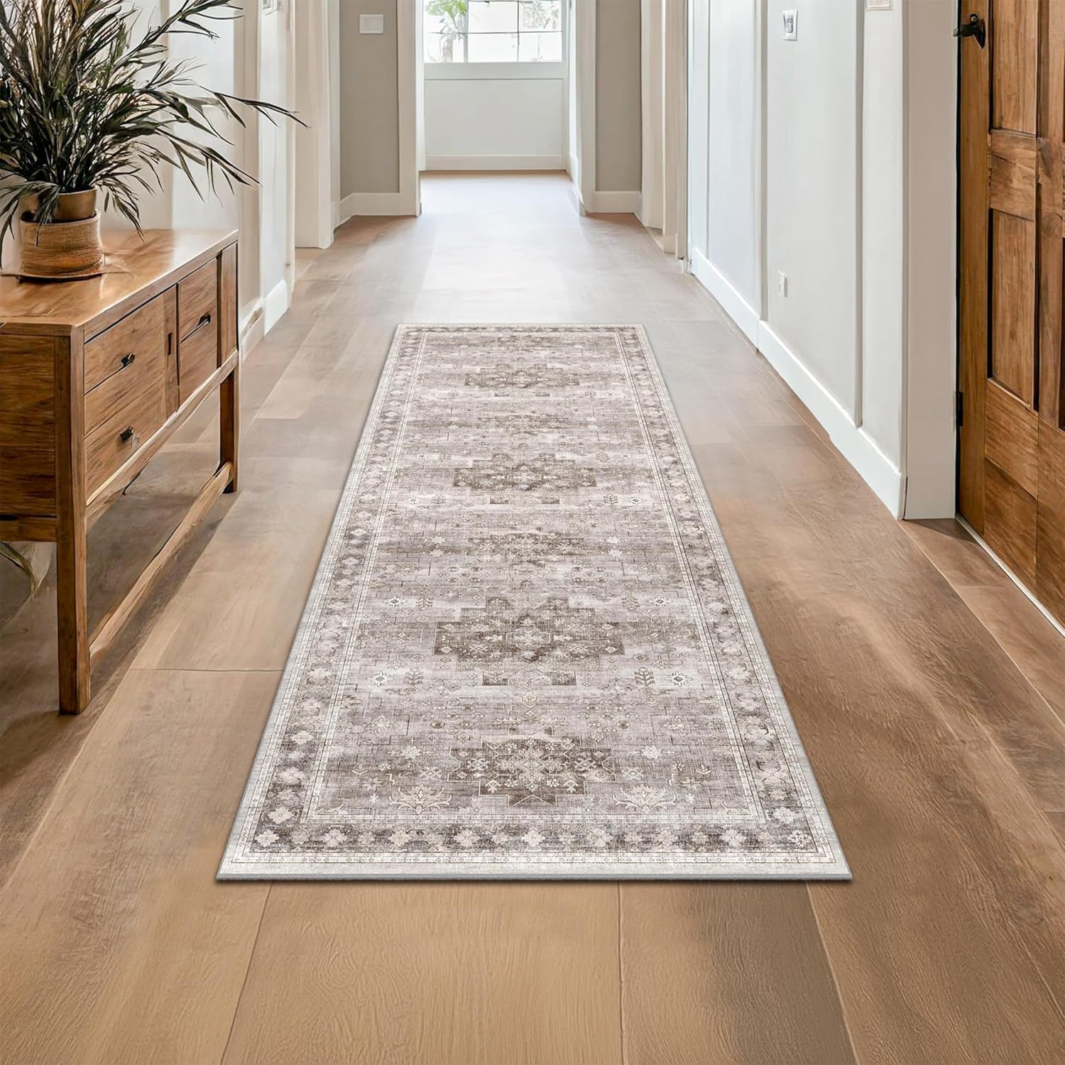 Modern Black Rug for Living Room - Washable Non-Slip & Stain Resistance