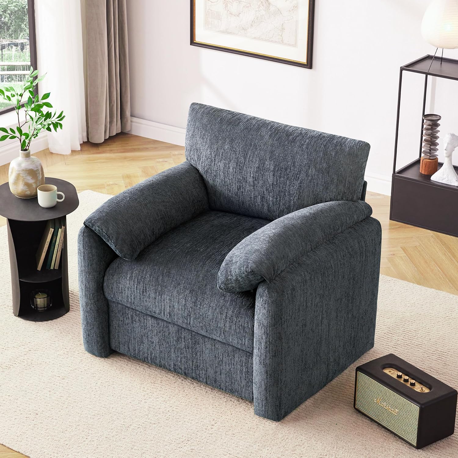 New Chenille Oversized Armchair,  for Modern Living Room 