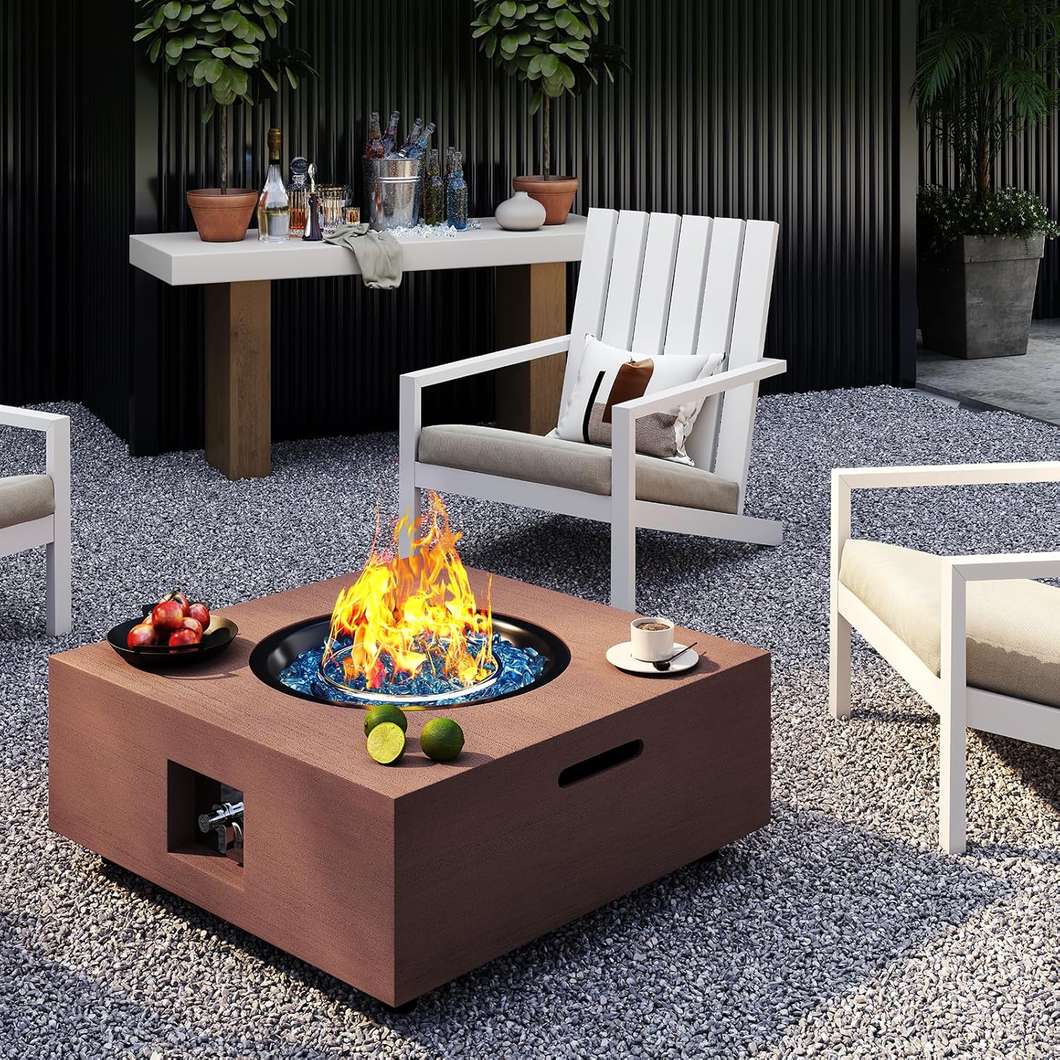 New Smart 28-Inch Fire Pit Table – Propane Gas Fire Pit (40,000 BTU)