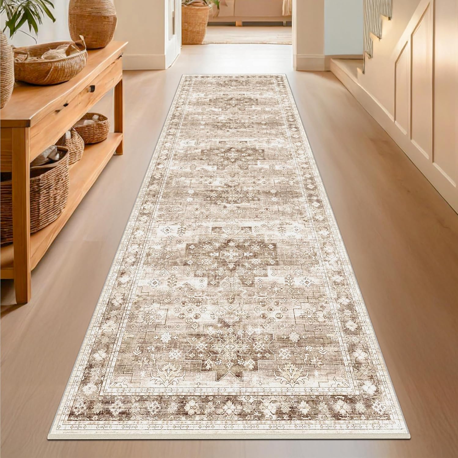Modern Black Rug for Living Room - Washable Non-Slip & Stain Resistance