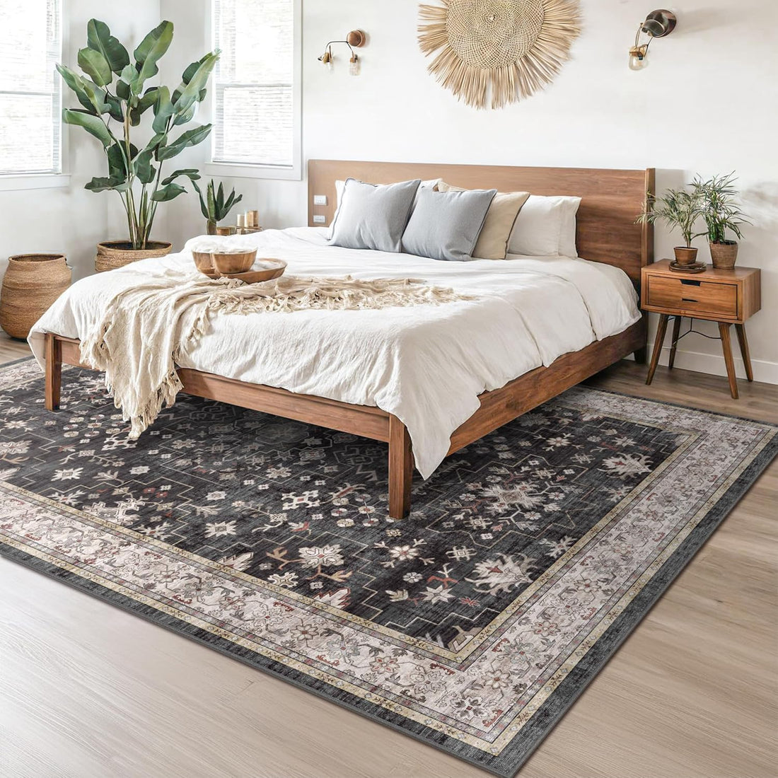 New Farmhouse Washable Area Rugs for Modern Living Homes