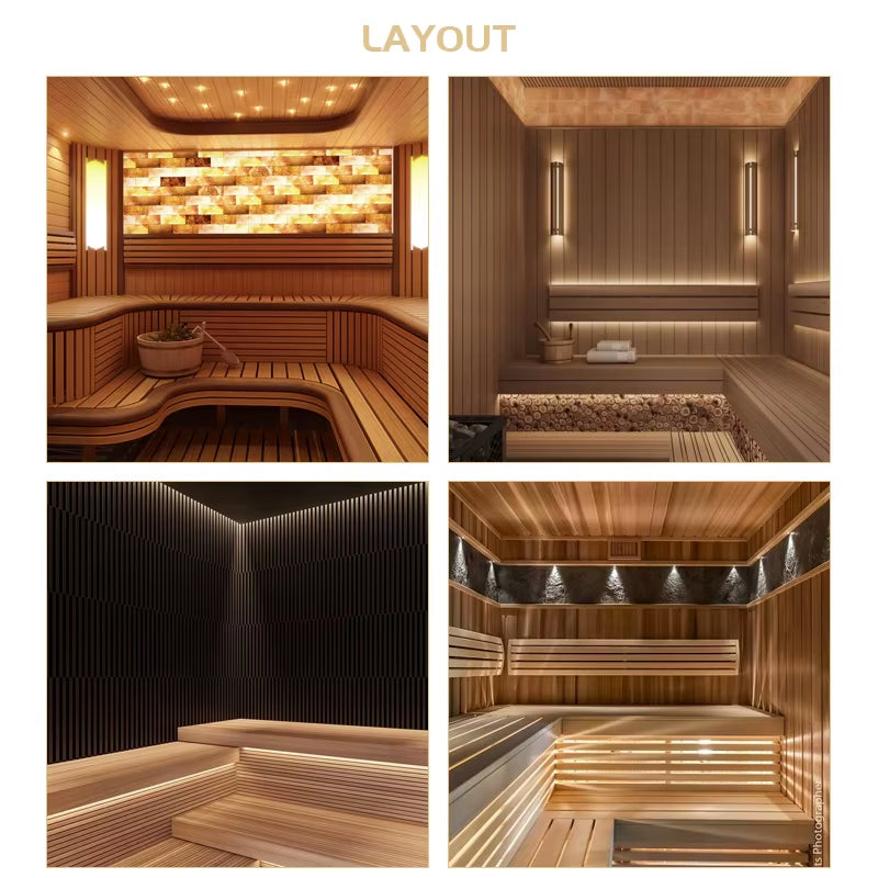 Outdoor Square Sauna Room 8-12 Person Use Large Wooden Sauna for Resort Dry Steam Sauna