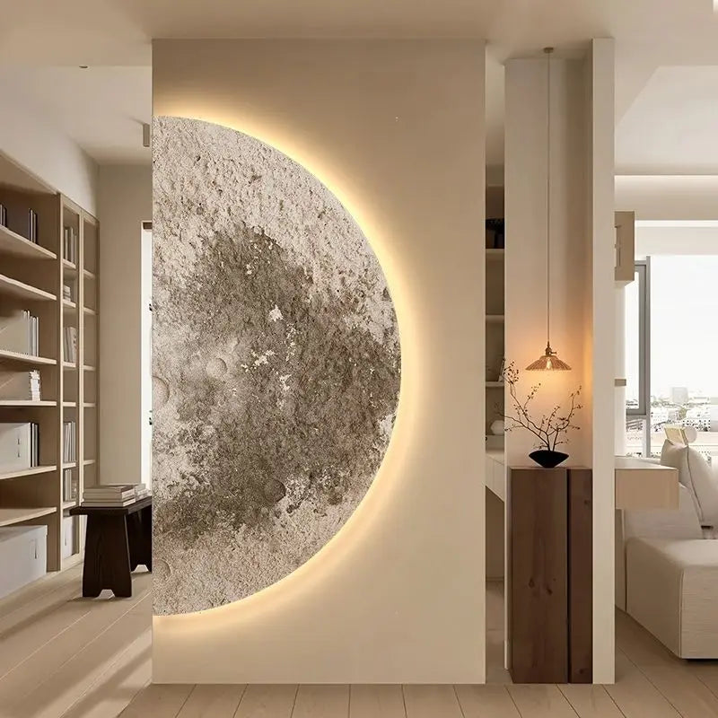Remote Control Dimming Wall Painting Lamp Creative LED Moon Painting Lights