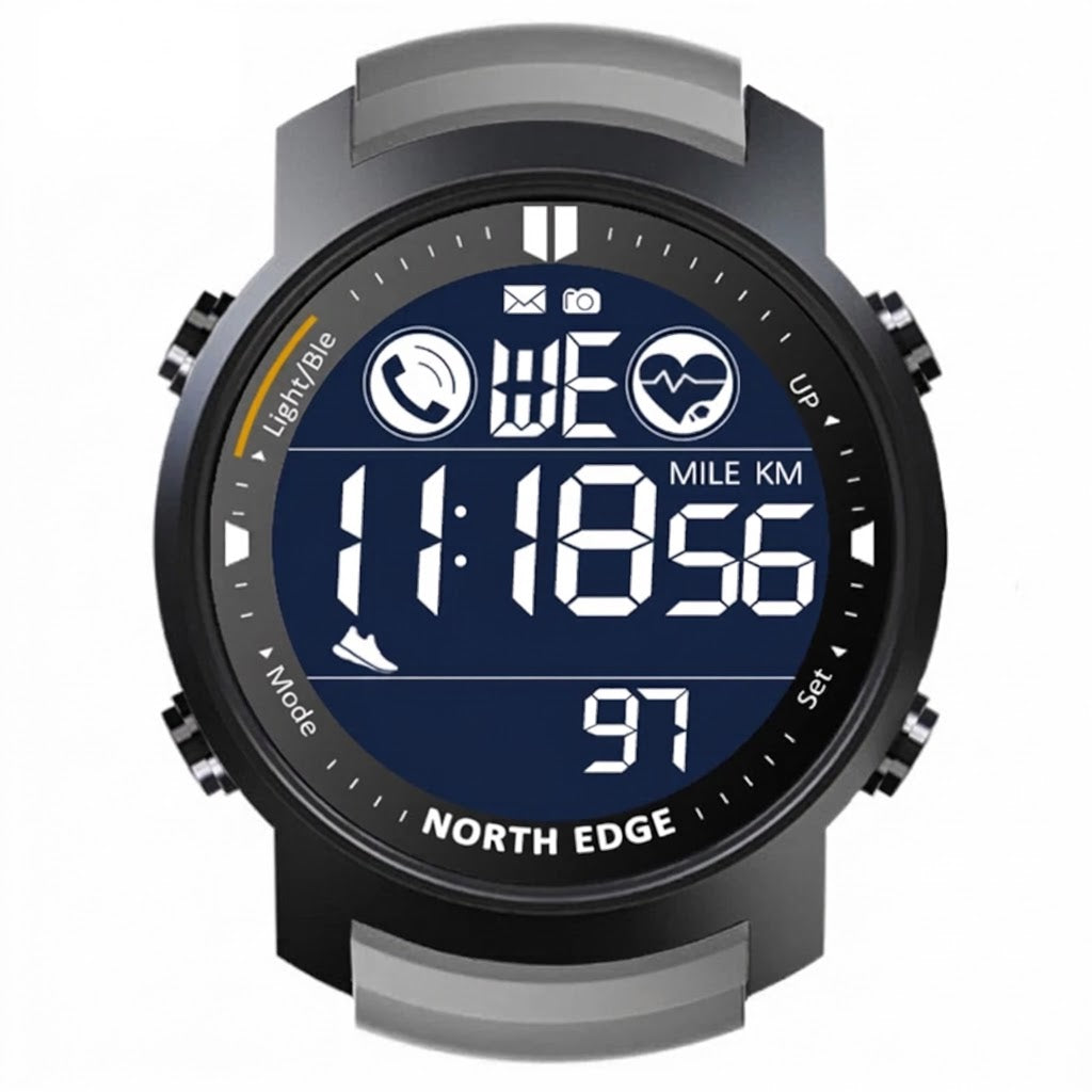 Men's Military Digital Sports Watch – 50M Waterproof Fitness Tracker