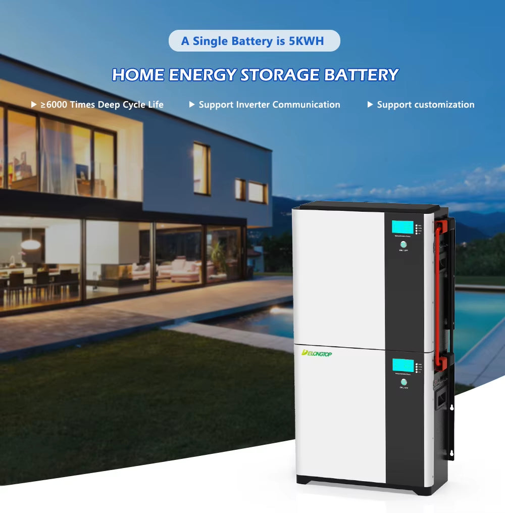 Solar Inverter Hybrid 5Kwh 10Kwh 15Kwh 20Kwh 48V 51.2V 50Ah 100Ah 200Ah 5 Kwh Lithium Ion Battery 5Kw Solar Power System