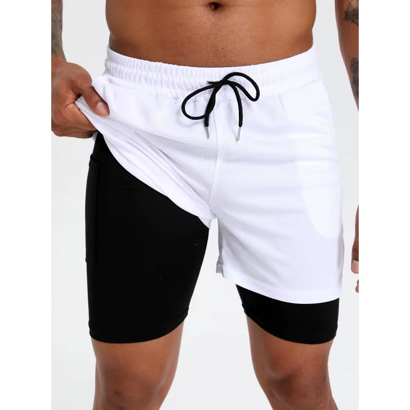 New 2-In-1 Dual-Layer Men's Performance Running Shorts