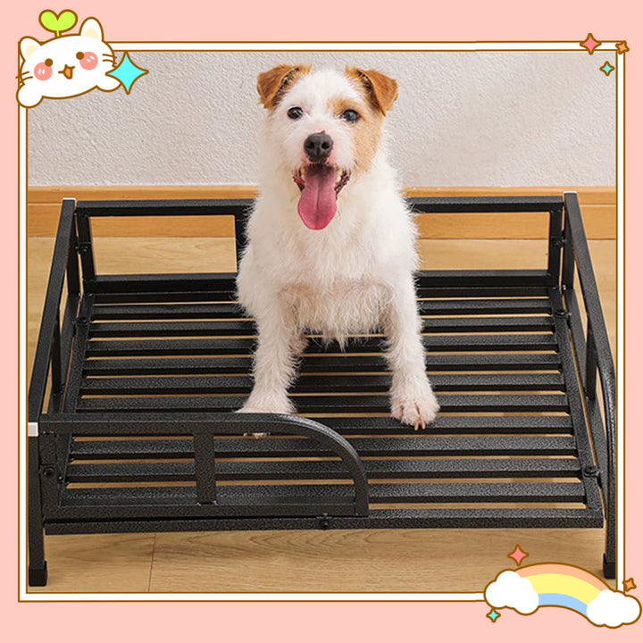 New Elevated Dog Bed with Rails for Medium Dogs Floor Standing Pet Bed 