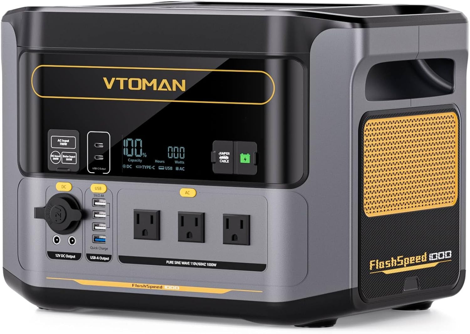 Flashspeed Pro 3600 Portable Power Station, 3096Wh LFP Battery Solar Generator with 400W Solar Panel, 2Hr Fast AC Charge, 25% Efficient, UPS Home Backup with Wheels, for Outdoor RV Emergency