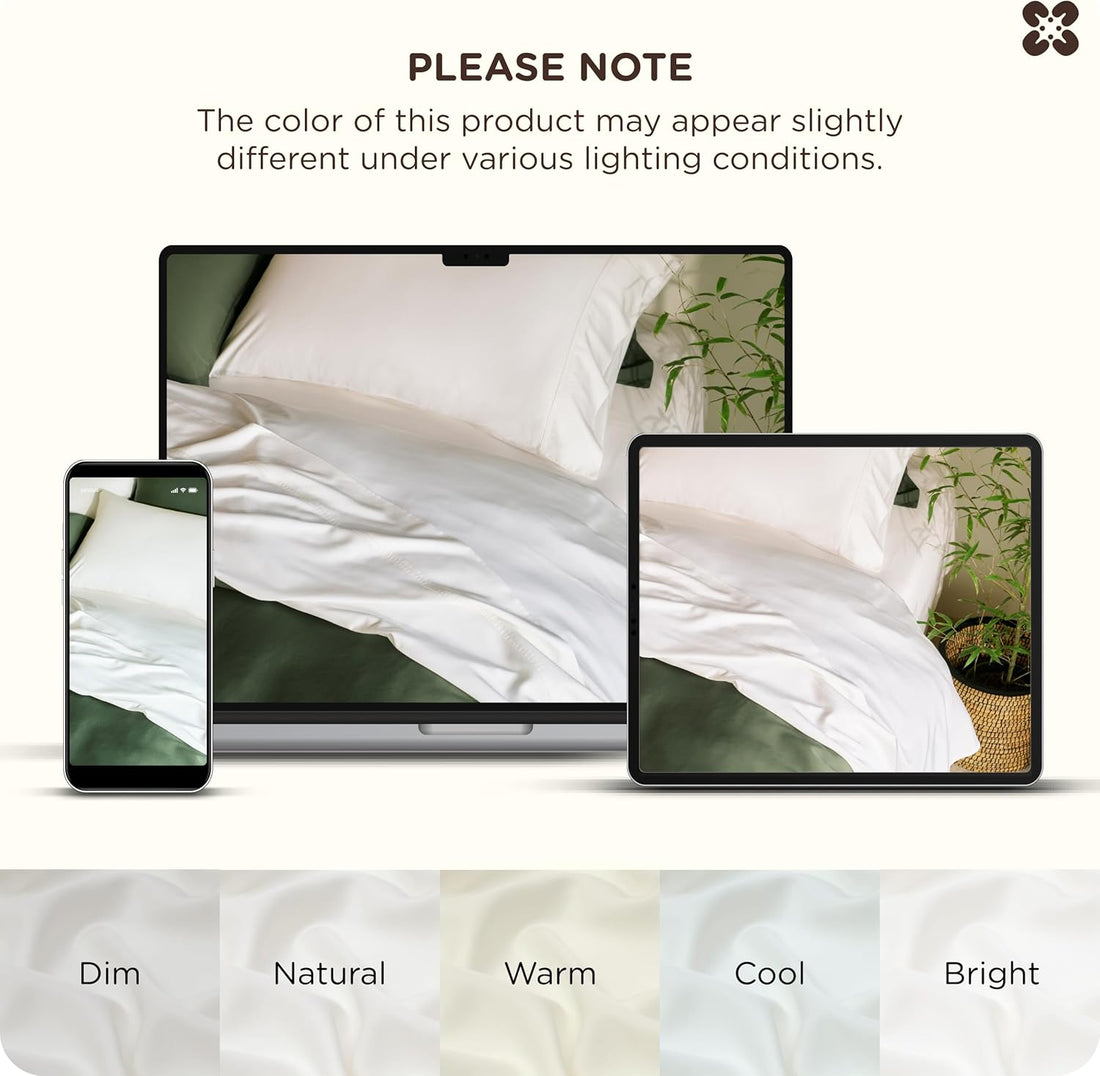 Premium 100% Organically Bamboo Viscose King Size Sheets Set