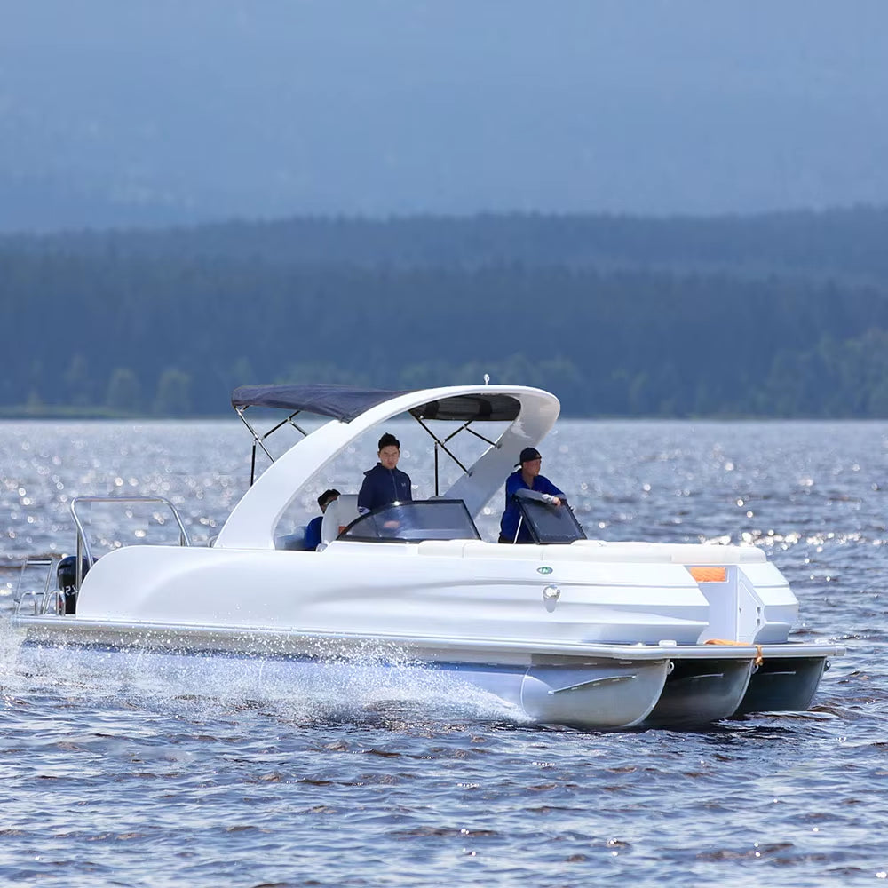 Small Luxury Yacht  Pontoon Boat Electric Engine watersport Boat