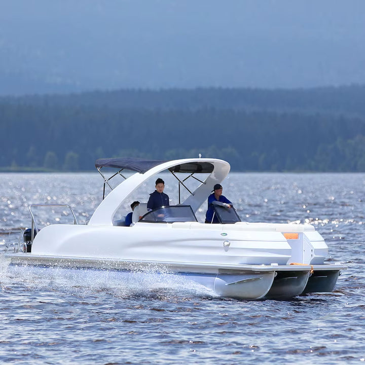 Small Luxury Yacht  Pontoon Boat Electric Engine watersport Boat