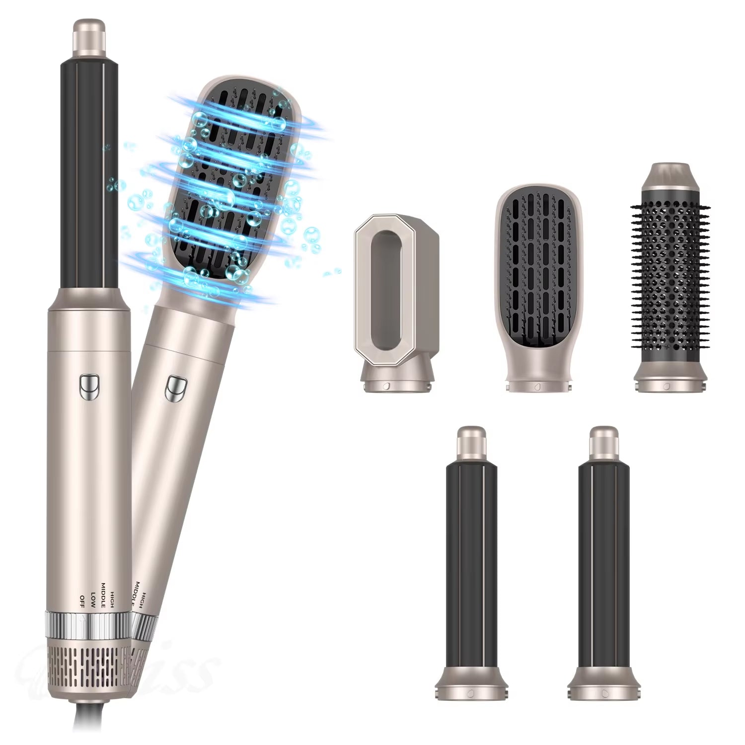 New Multipurpose Hair Dryer 5 in 1 Hair Styler Hot Air Comb Electric 