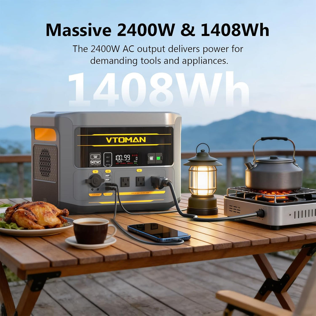 Flashspeed Pro 3600 Portable Power Station, 3096Wh LFP Battery Solar Generator with 400W Solar Panel, 2Hr Fast AC Charge, 25% Efficient, UPS Home Backup with Wheels, for Outdoor RV Emergency