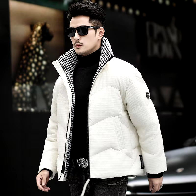 Top Grade 90% White Duck down Coat Men'S 2023 Winter Fashion Patchwork Thermal Outdoor Jacket Male Thick Warm Duck down Clothes