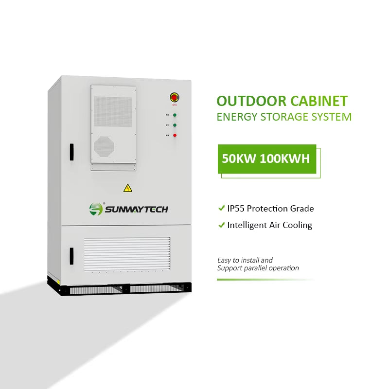 50Kw PCS Industrial ESS | Sunway ENERGY 100Kwh Lithium Battery Storage for Solar/Wind/Grid Backup