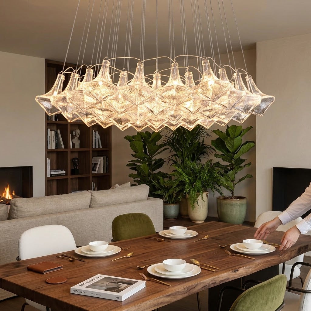 Italian Modern Handmade Glass Chandelier – Luxury Ceiling Pendant Light