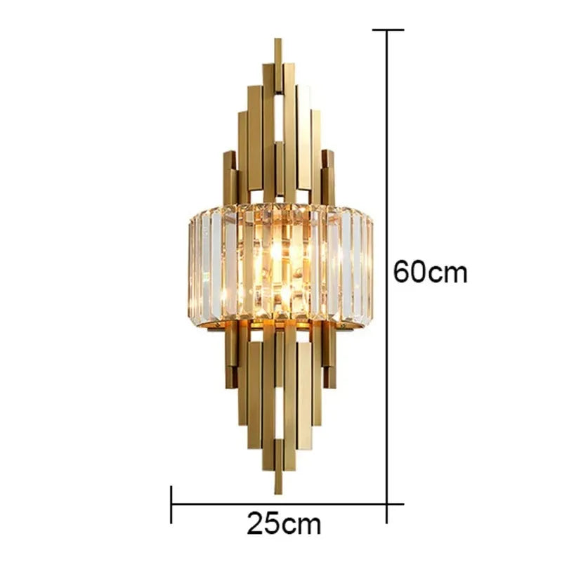 Nordic Luxury Crystal Wall Lamp Bedroom Wall Lamp