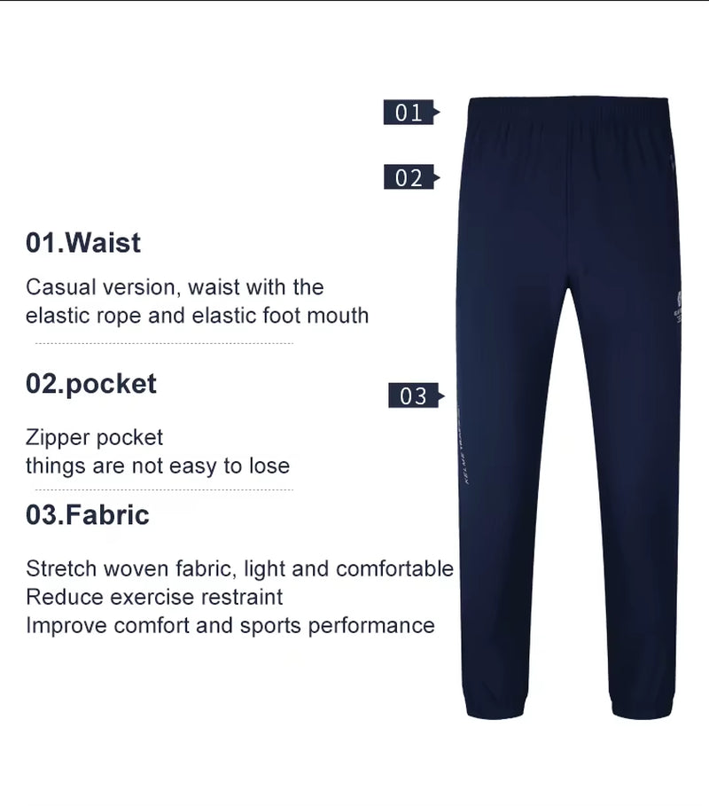 Fusion Designed Running Pants Men Sweatpants Sports Joggers Quick Drying Trousers 