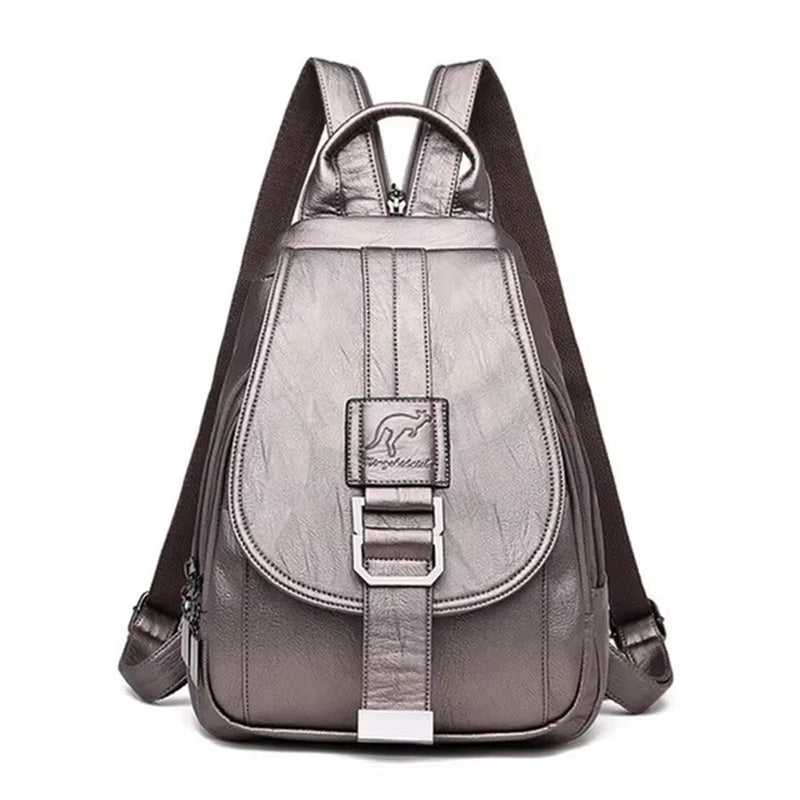 New Arrived Women Anti Theft Backpack Quality Leather School Shoulder Multifunction Backpack 