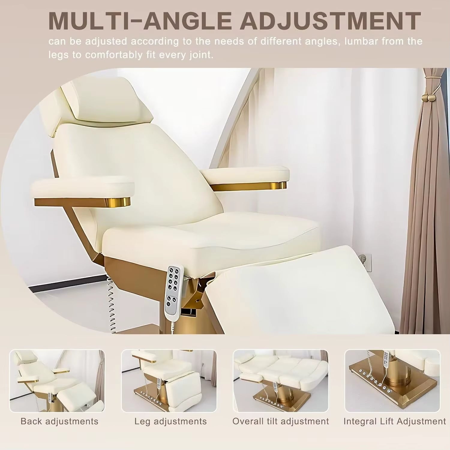 Premium Multifunctional Remote Salon Home Electric Massage Chair/Bed