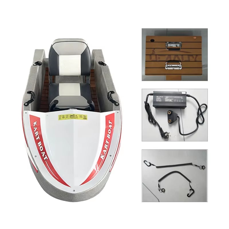 EPP Electric Kart Boat 2 Seats Ocean Waters Surfing Fishing Entertainment Family Leisure Waterproof Durable