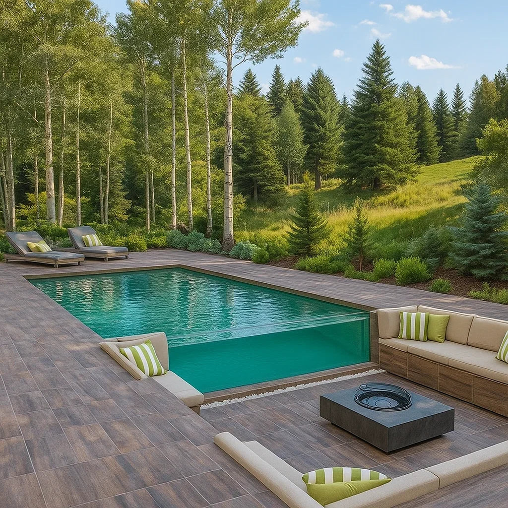 Luxury 3D Design Villa Fiberglass Outdoor Swimming Pool