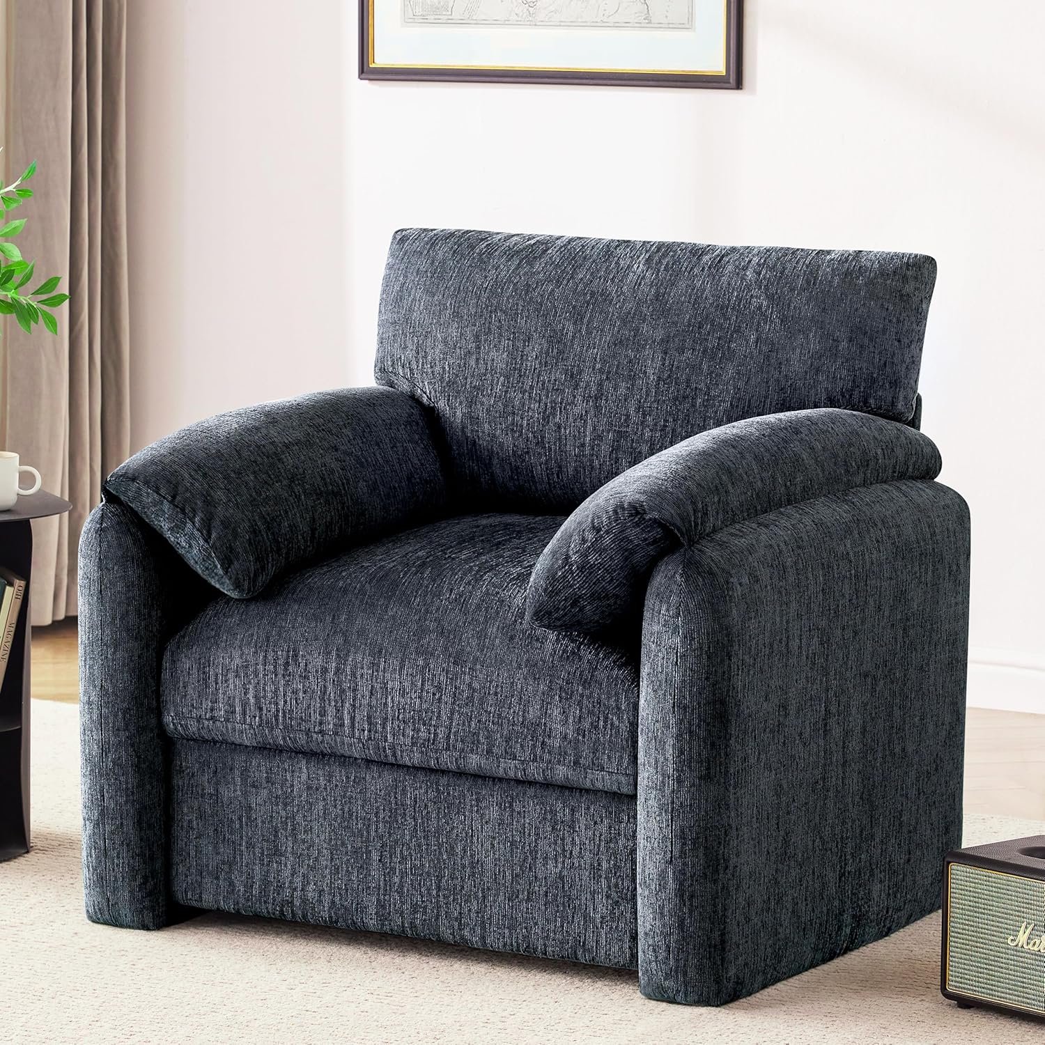 New Chenille Oversized Armchair,  for Modern Living Room 