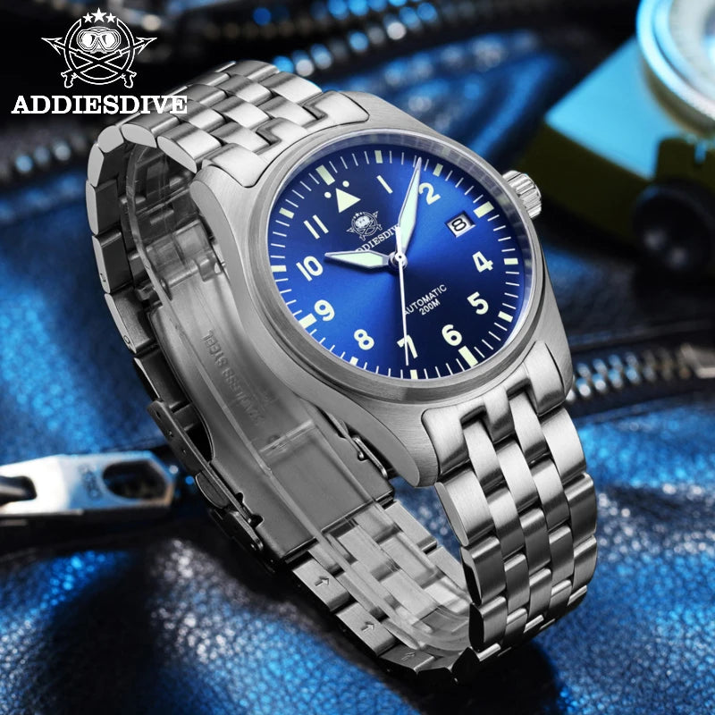 Watches for Men Luxury Business Leisure Automatic Mechanical Men'S Watch Fluorescent Waterproof NH35A 316L Stainless