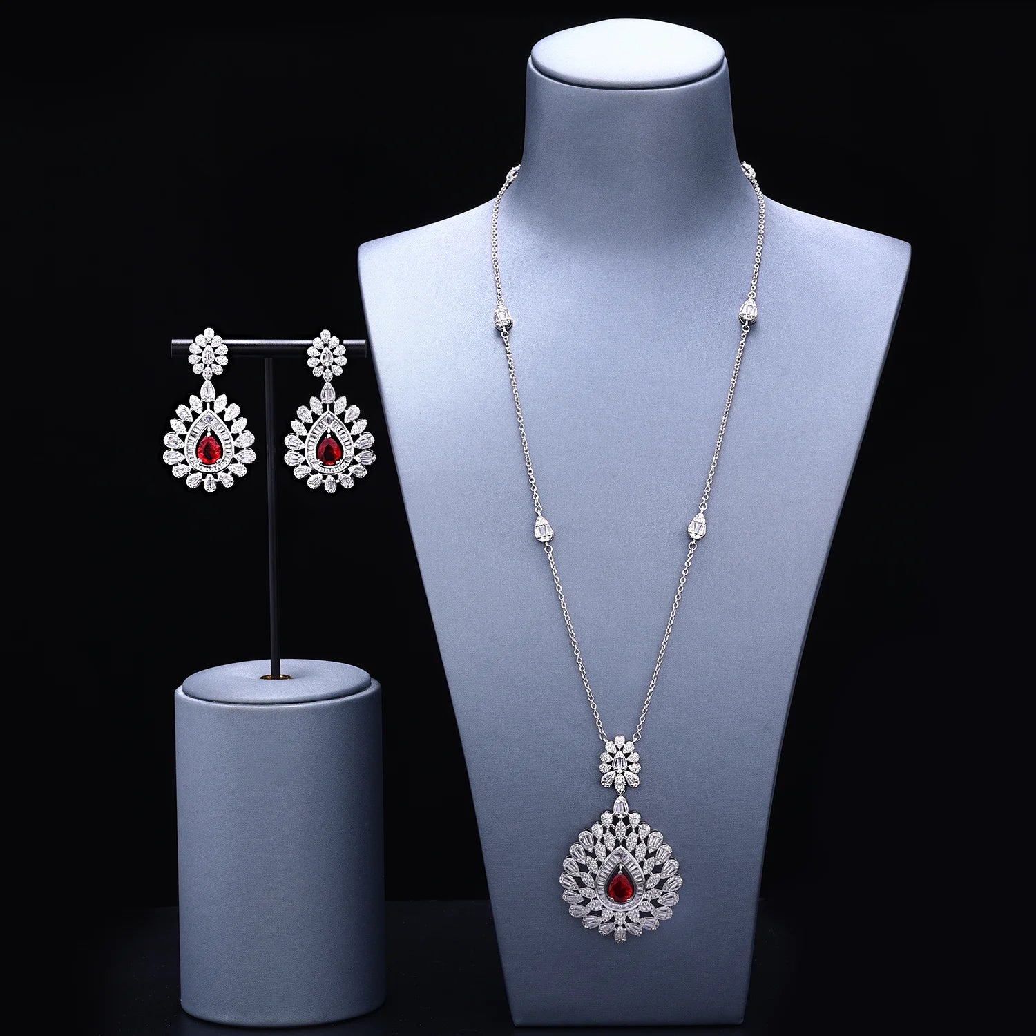 Luxury Zirconia Chain Necklace for Women Jewelry Set
