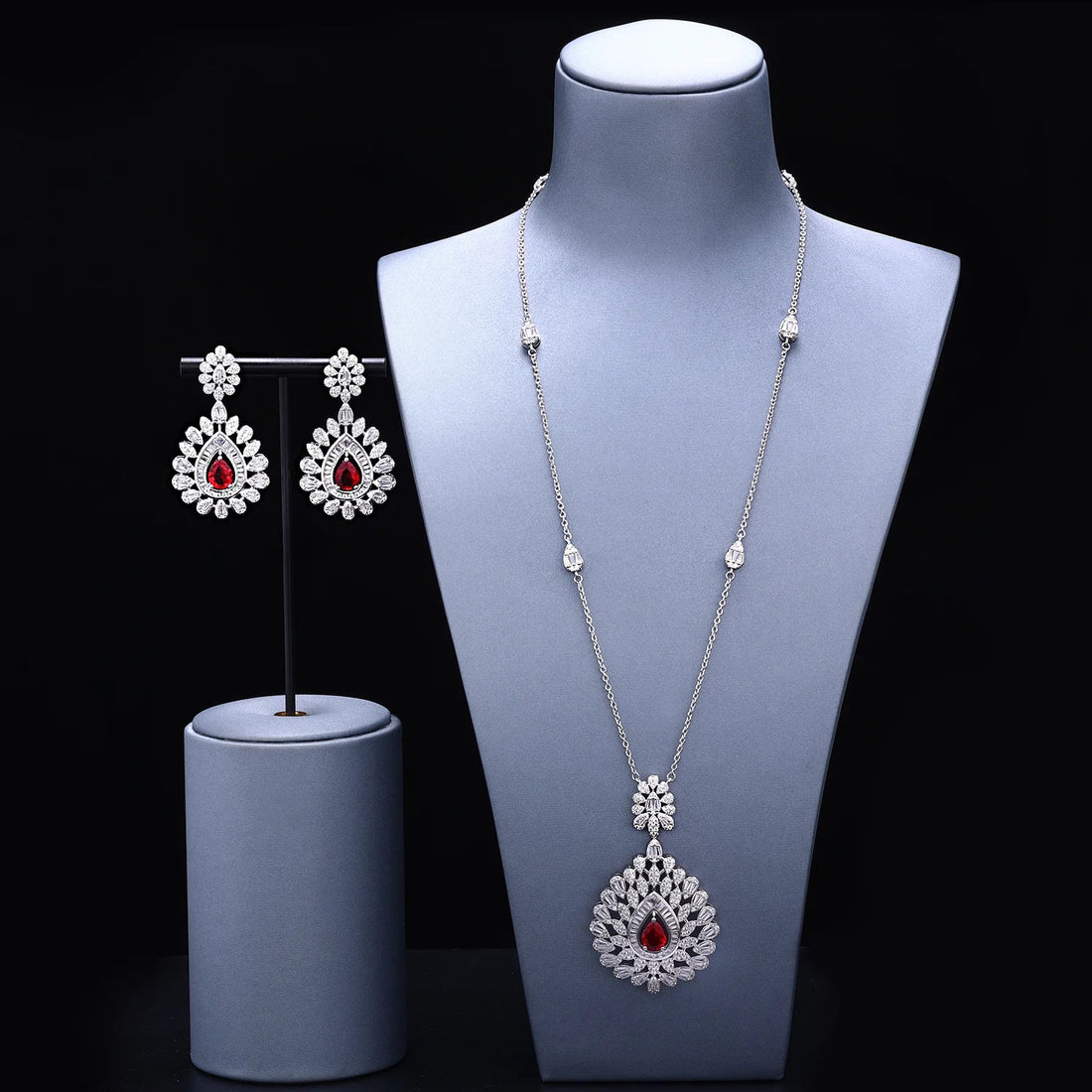 Luxury Zirconia Chain Necklace for Women Jewelry Set