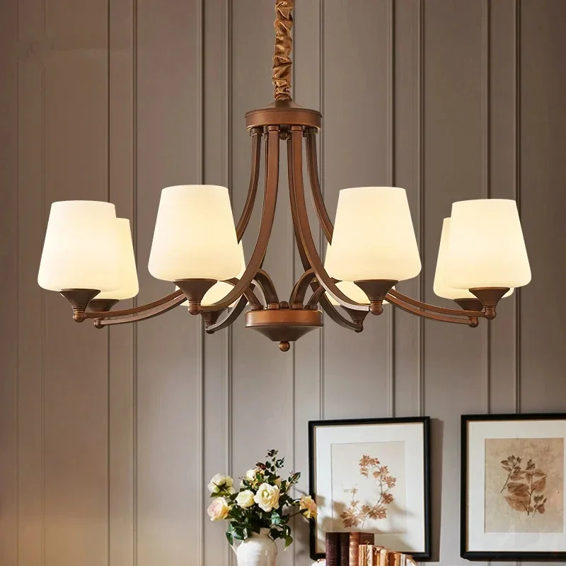New Antique Retro Mid-Century Modern LED Chandelier – Living Dining Light