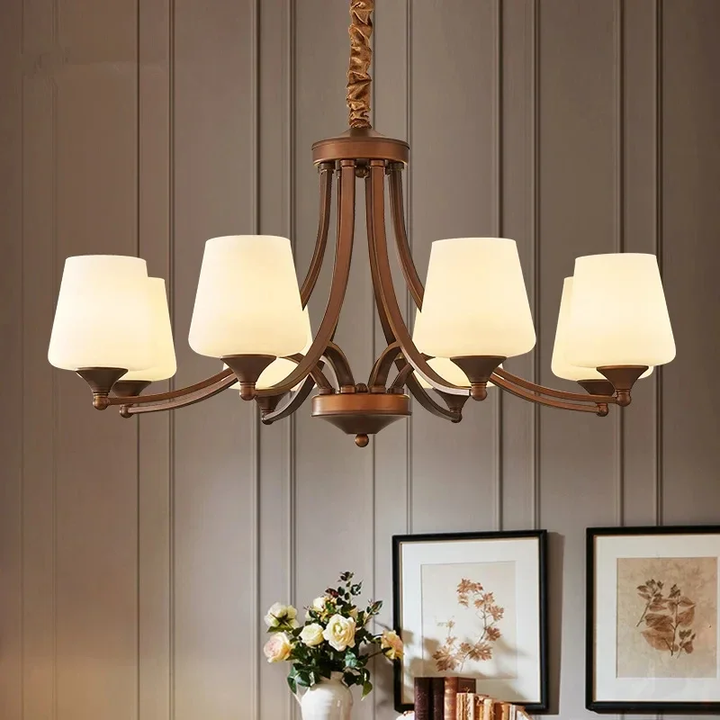 New Antique Retro Mid-Century Modern LED Chandelier – Living Dining Light