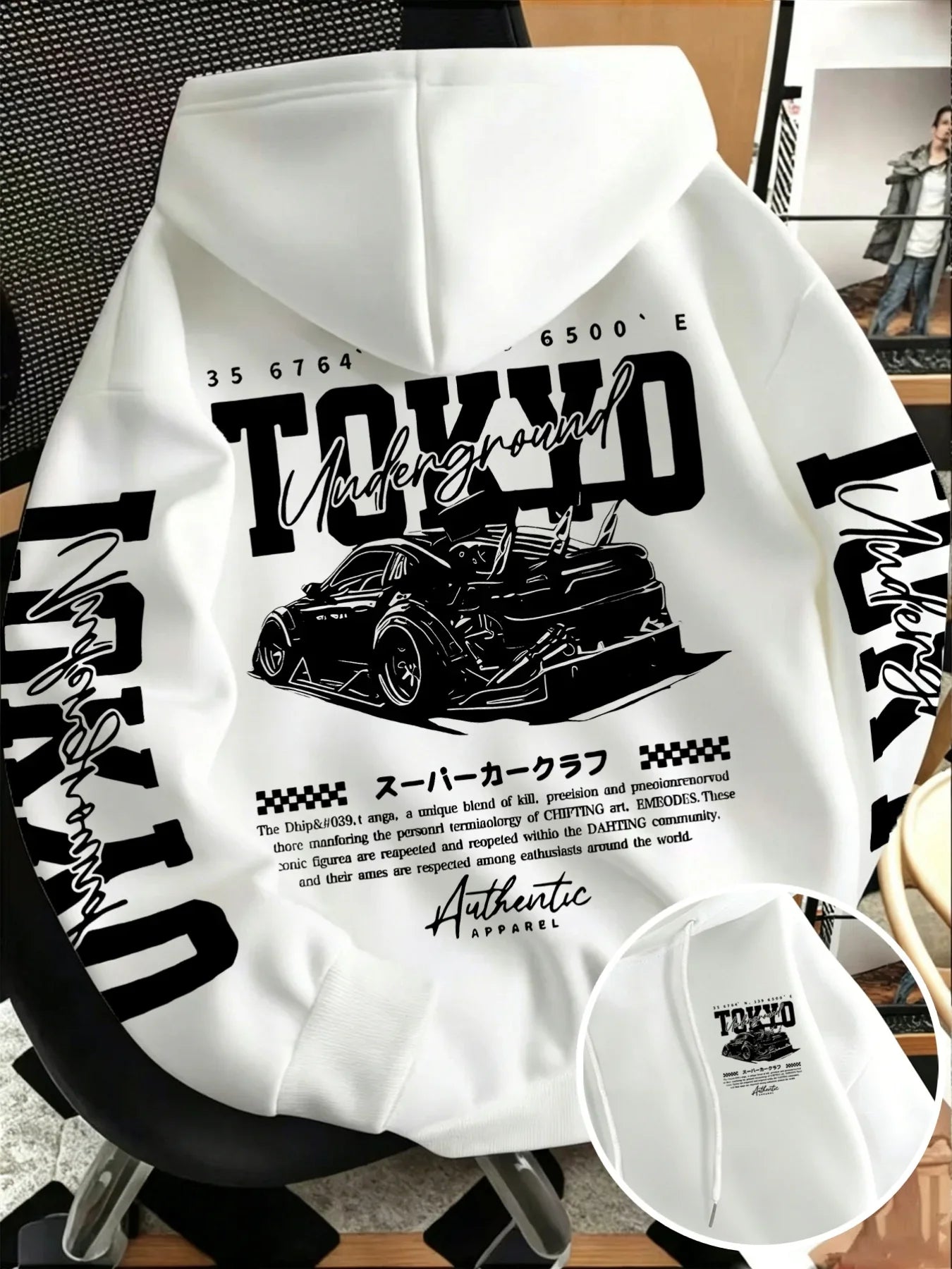 New Mens Streetwear Racing Graphic Hoodie