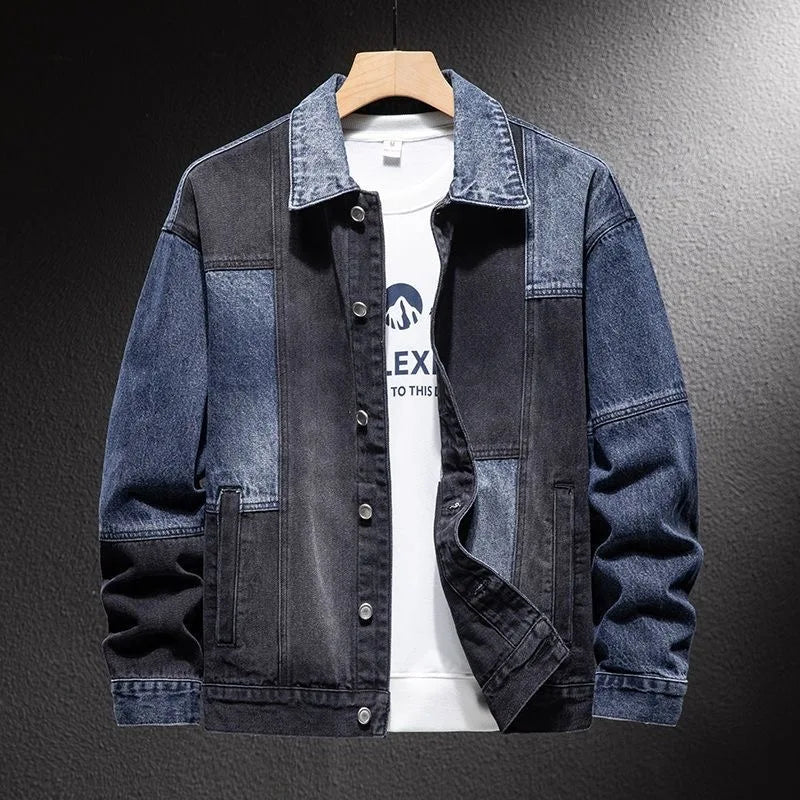 Men’s American Vintage Denim Jacket – Loose Fit Workwear Coat