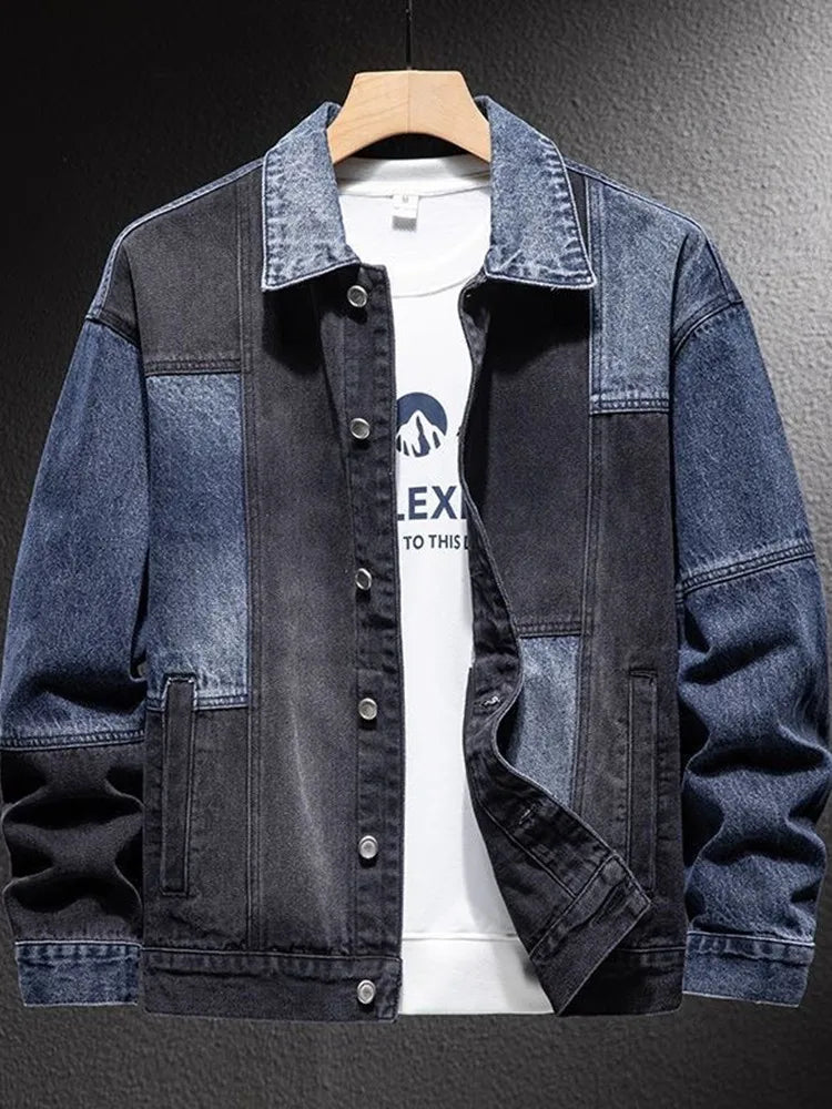 Men’s American Vintage Denim Jacket – Loose Fit Workwear Coat