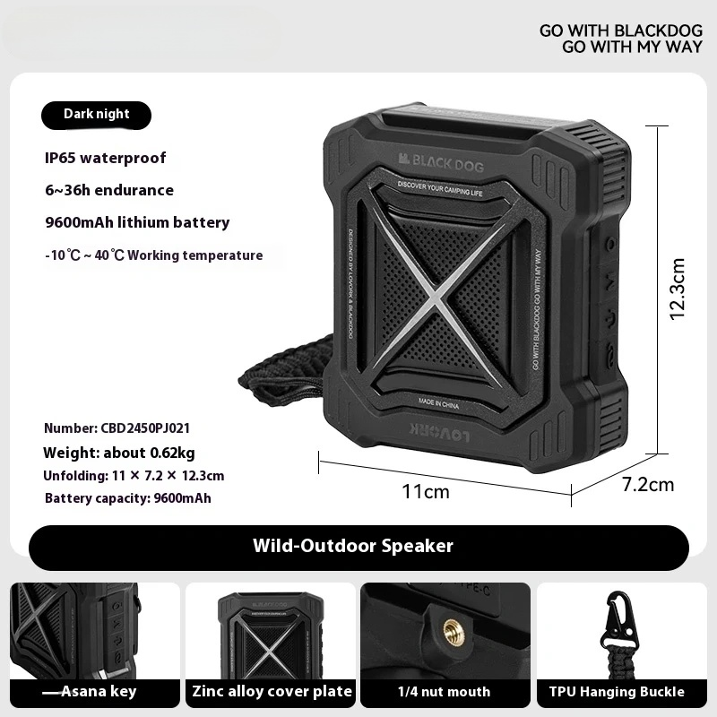 Smart Outdoor Camping Bluetooth Speaker High Volume, RGB Light, Multifunction