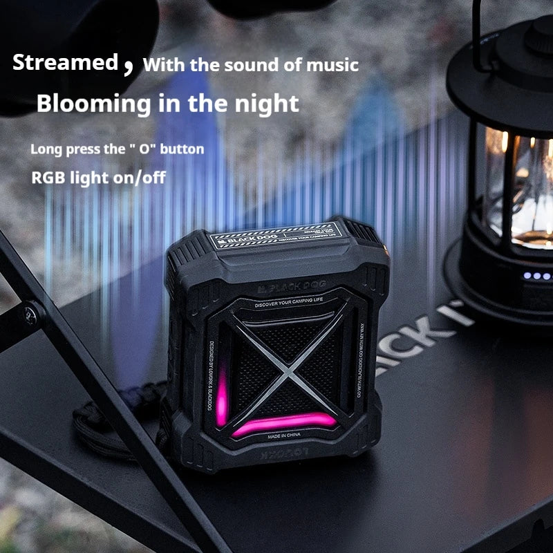 Smart Outdoor Camping Bluetooth Speaker High Volume, RGB Light, Multifunction