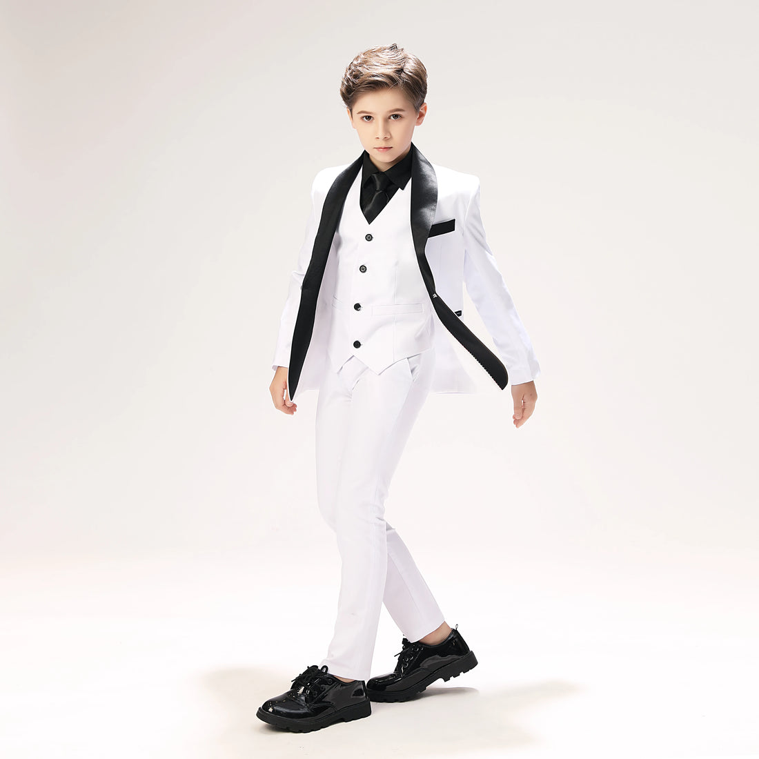 Modern Kids Back-to-school Boys Suit 3 Piece Jacket Vest Trousers - Tuxedo Wedding Suit