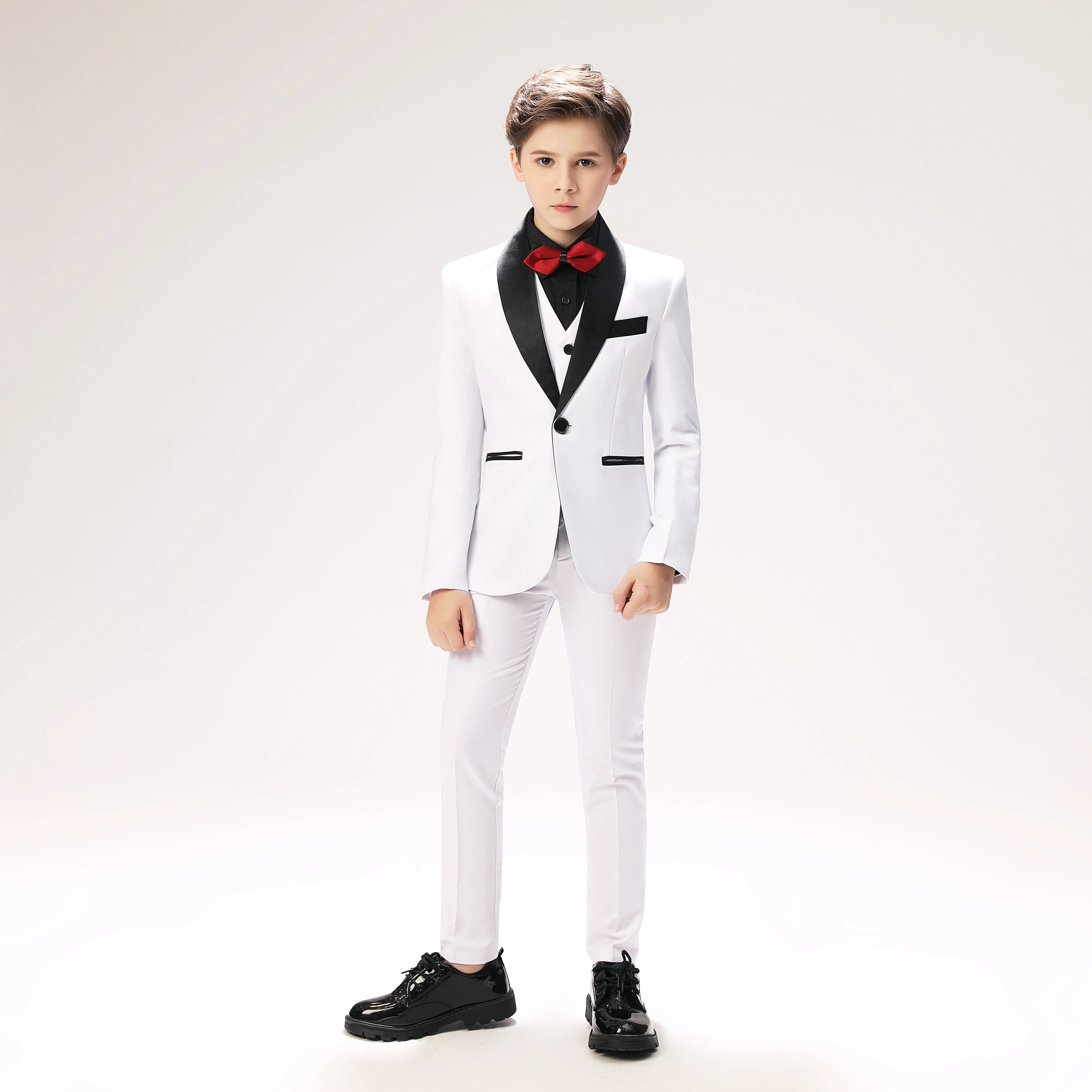 Modern Kids Back-to-school Boys Suit 3 Piece Jacket Vest Trousers - Tuxedo Wedding Suit