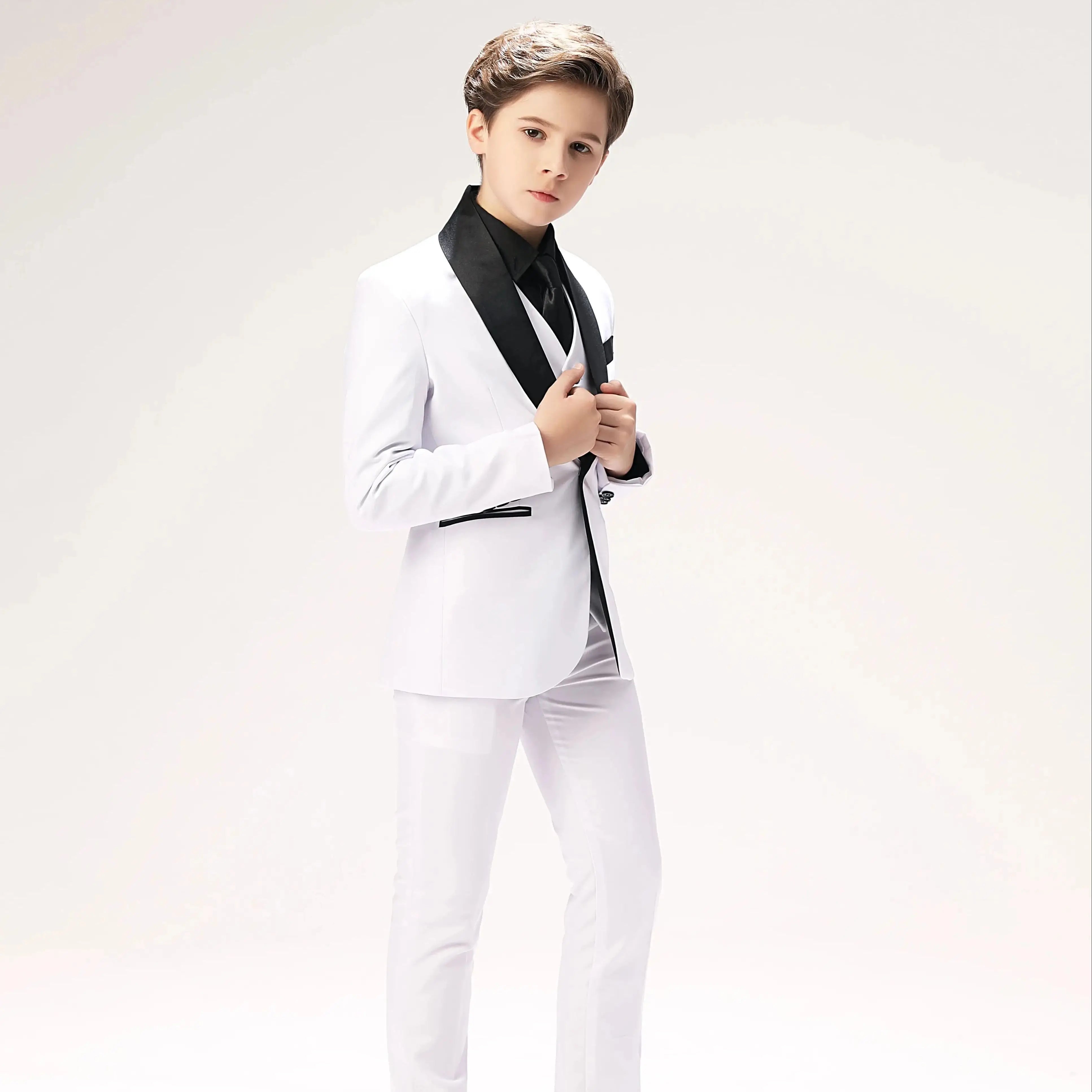 Modern Kids Back-to-school Boys Suit 3 Piece Jacket Vest Trousers - Tuxedo Wedding Suit