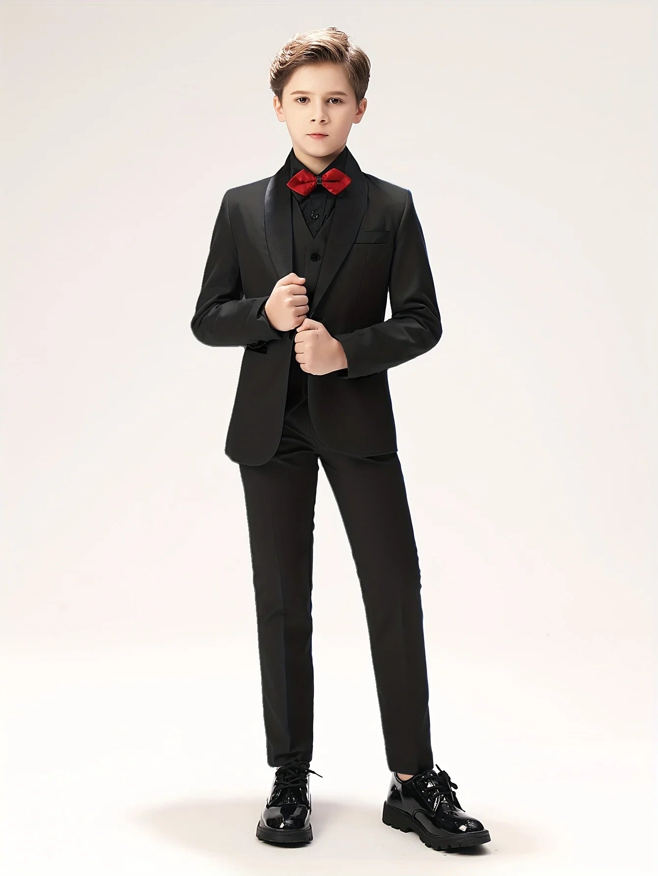 Modern Kids Back-to-school Boys Suit 3 Piece Jacket Vest Trousers - Tuxedo Wedding Suit
