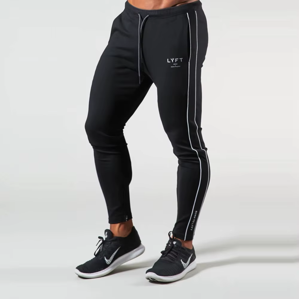 Men's Black Casual Joggers – Slim Fit Sports Track Pants