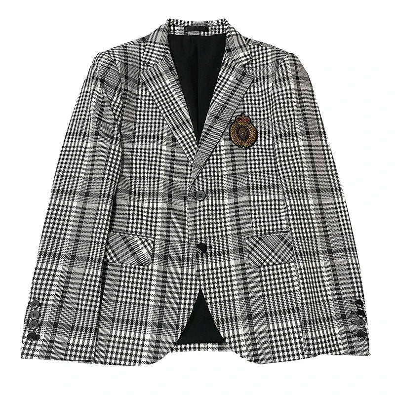 Men's British Style Slim-Fit Blazer – Business Casual Formal Wedding Blazer