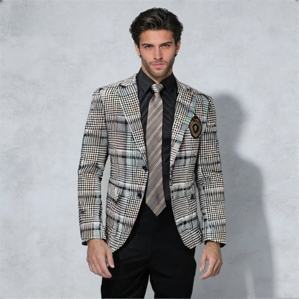 Men's British Style Slim-Fit Blazer – Business Casual Formal Wedding Blazer