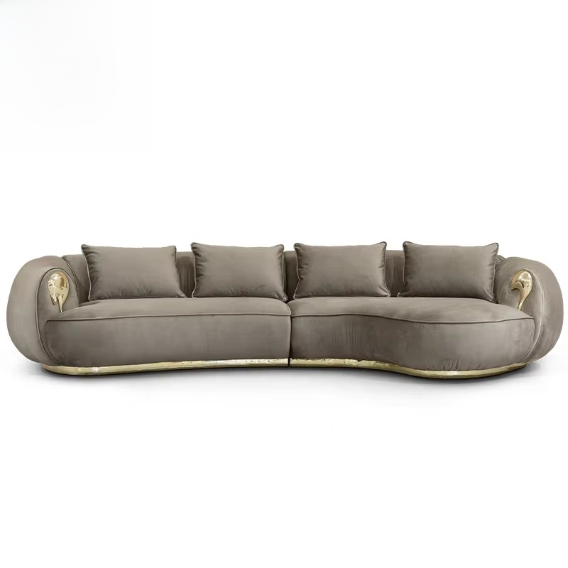 New Luxe Nubuck C-Shape sectional Sofa Set Modern Home Living