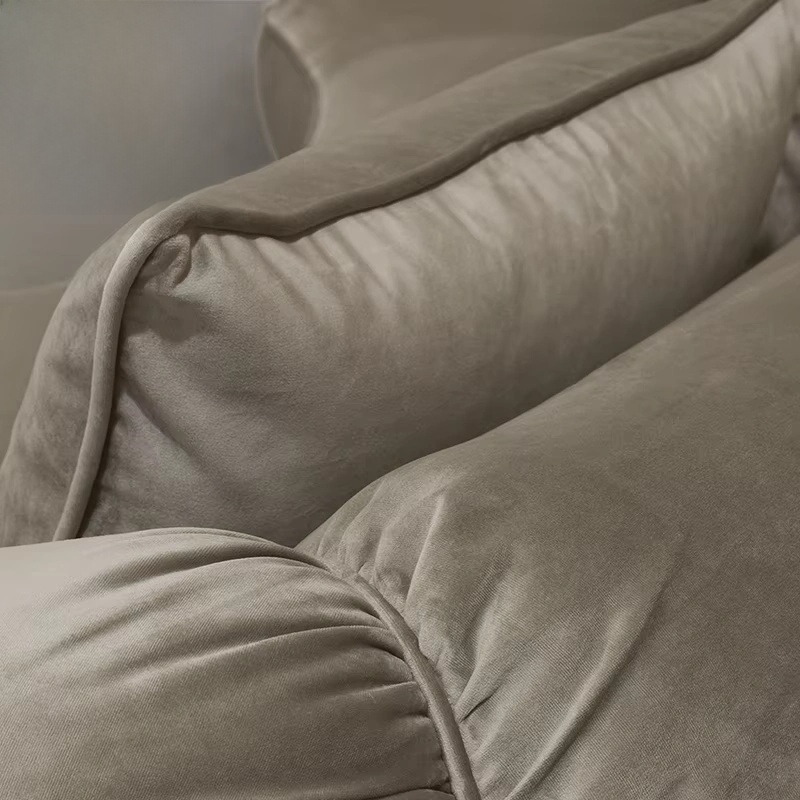 New Luxe Nubuck C-Shape sectional Sofa Set Modern Home Living
