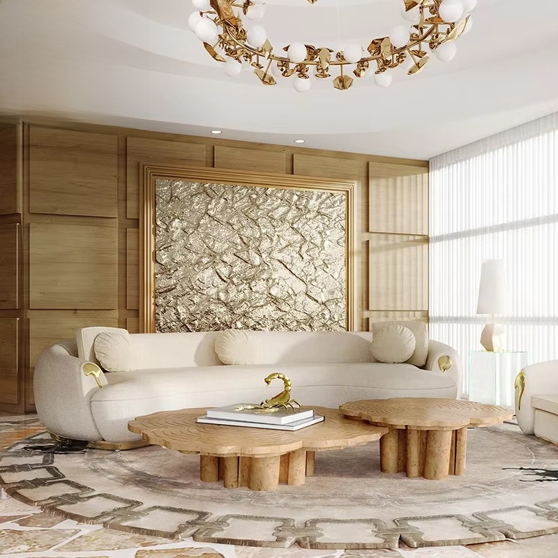 Italian Luxe Modern Living Room Sofa Set Home Decor